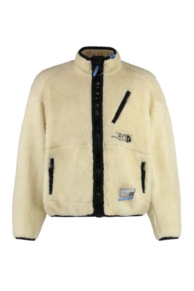 Shop Miharayasuhiro Maison Mihara Yasuhiro Fleece Bomber Jacket In Panna