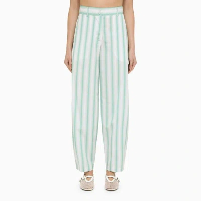 Shop Margaux Lonnberg Margaux Lönnberg Beatty Striped Trousers In Green