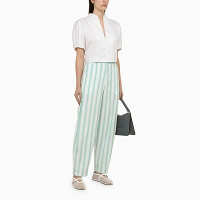 Shop Margaux Lonnberg Margaux Lönnberg Beatty Striped Trousers In Green