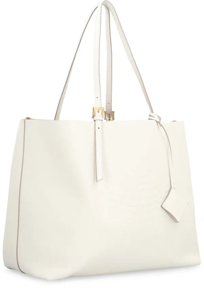Shop Mcm Himmel Large Tote In White
