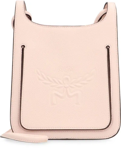 Shop Mcm Himmel Mini Leather Hobo Bag In Pink