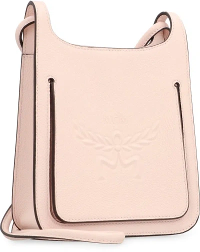 Shop Mcm Himmel Mini Leather Hobo Bag In Pink