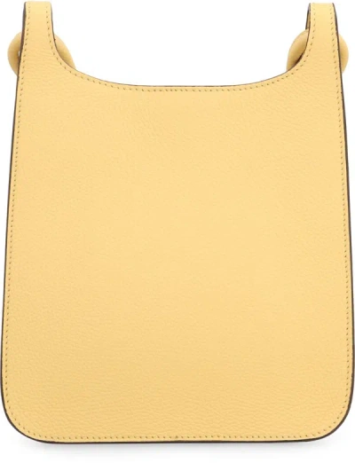 Shop Mcm Himmel Mini Leather Hobo Bag In Yellow