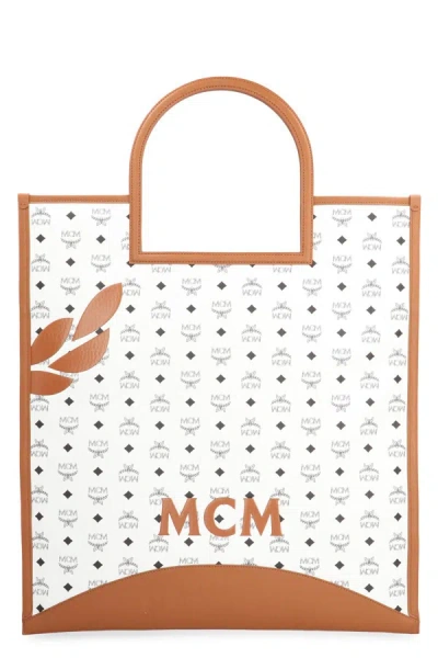 Shop Mcm X-large Aren Tote In White