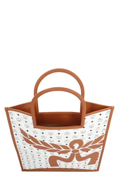 Shop Mcm X-large Aren Tote In White
