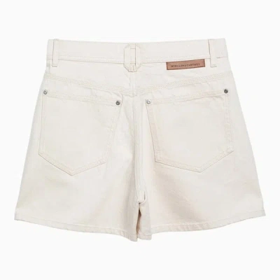 Shop Stella Mccartney Écru Shorts With Laces In White