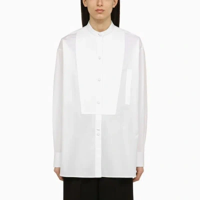 Shop Stella Mccartney Shirt With Serape Collar In White