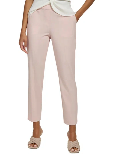 Shop Calvin Klein Womens High Rise Business Straight Leg Pants In Pink