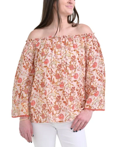 Shop Pomegranate Off The Shoulder Top In Pink