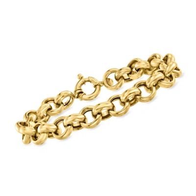 Shop Ross-simons Italian 14kt Yellow Gold Rolo-chain Bracelet