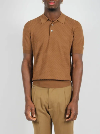 Shop Tagliatore 3d Knit Polo Shirt