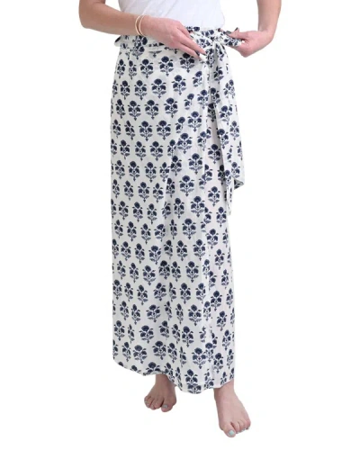Shop Pomegranate Wrap Skirt In Blue