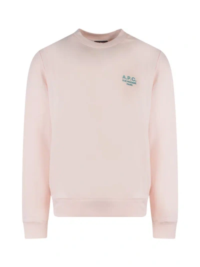 Shop Apc Cotton Sweatshirt With Embroidered Logo