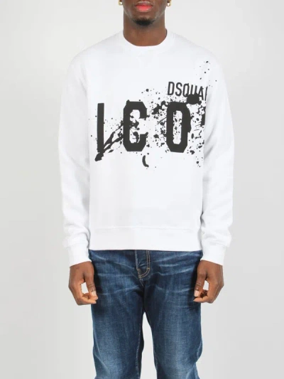 Shop Dsquared2 Icon Splash Cool Fit Crewneck Sweatshirt