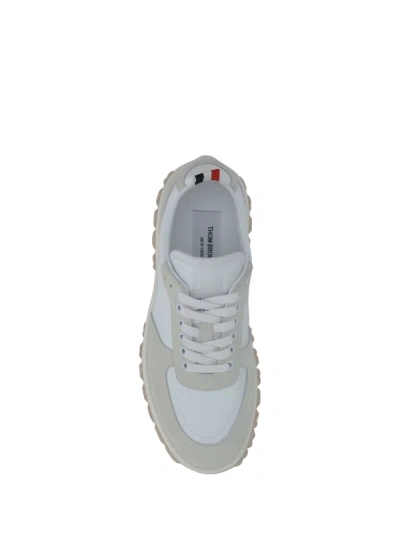 Shop Thom Browne Letterman Trainer W/ Cable Knit Sole In