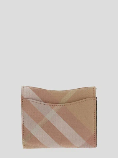 Shop Burberry Wallets In Peach