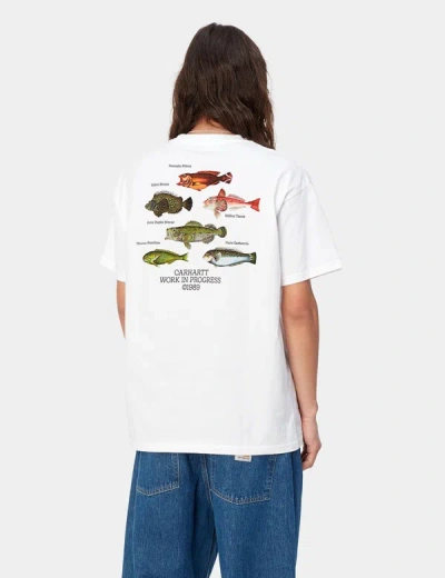 Shop Carhartt -wip Fish T-shirt (loose) In White