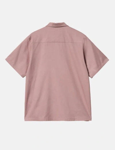 Shop Carhartt -wip Short Sleeve Delray Shirt In Pink