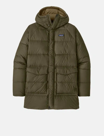 Shop Patagonia Silent Down Parka In Green