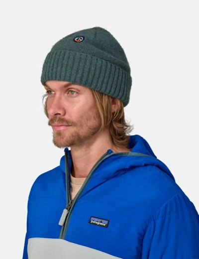Shop Patagonia Brodeo Beanie Hat Fitz Roy Icon In Green