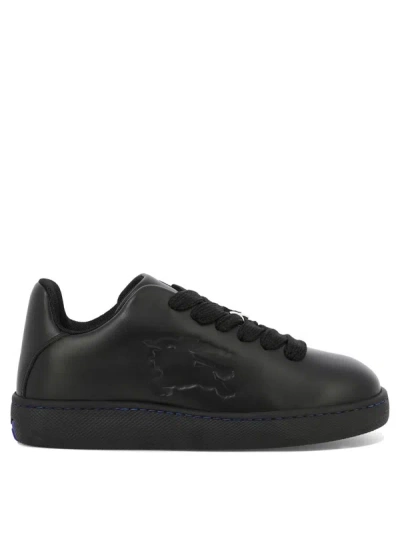 Shop Burberry "box" Sneakers In Black