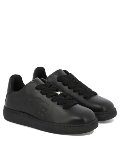 Shop Burberry "box" Sneakers In Black