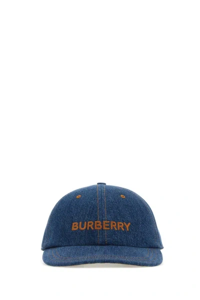 Shop Burberry Hats And Headbands In Blue