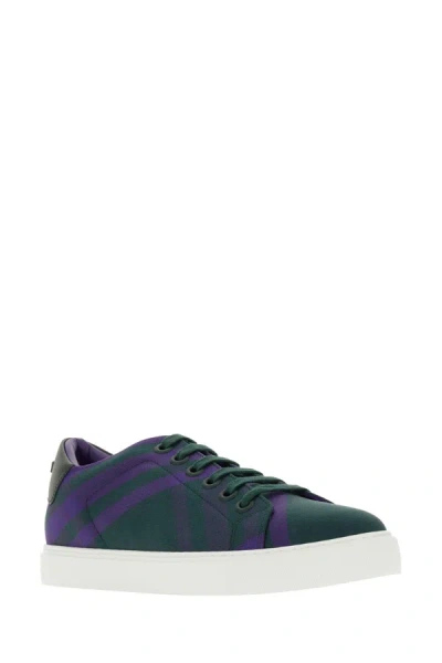 Shop Burberry Sneakers In Royal Ip Check