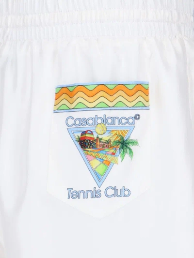 Shop Casablanca Shorts In Afro Cubism Tennis Club