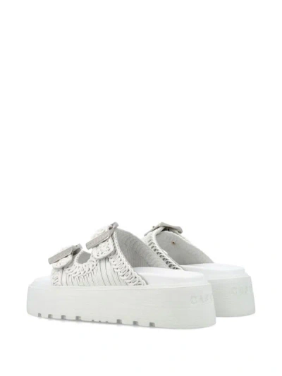 Shop Casadei 'birky Ale' Slippers In White