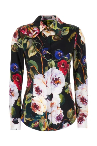 Shop Dolce & Gabbana 'roseto' Shirt In Multicolor