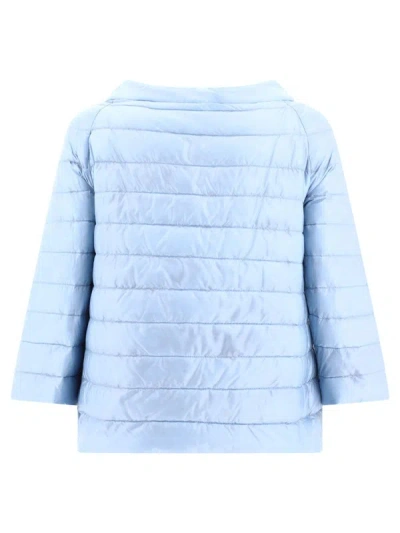 Shop Herno Quilted Reversible Down Jacket In Blue