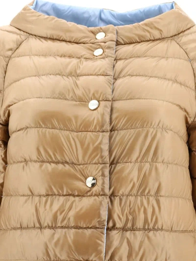 Shop Herno Quilted Reversible Down Jacket In Blue