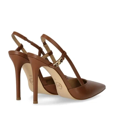 Shop Michael Kors Veronica Luggage Slingback Pump In Leather