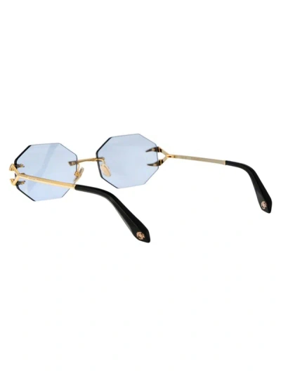 Shop Roberto Cavalli Sunglasses In 400f Gold