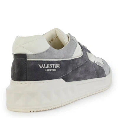 Shop Valentino Garavani "one Stud" Sneakers In Grey