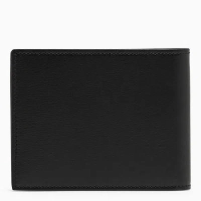 Shop Ferragamo Black Wallet With Logo In Multicolor