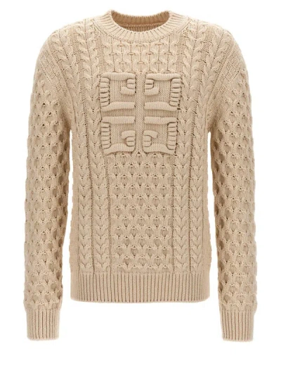 Shop Givenchy Logo Sweater In Beige