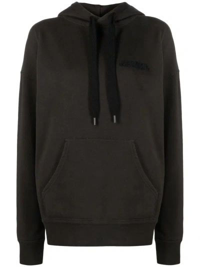 Shop Isabel Marant Relaxed-fit Logo-print Hoodie In Black