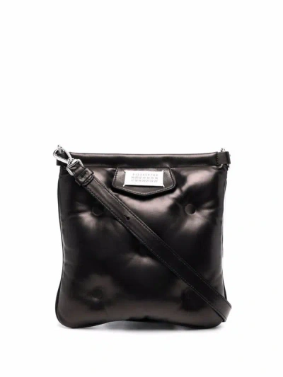 Shop Maison Margiela Quilted Leather Messenger Bag In Black