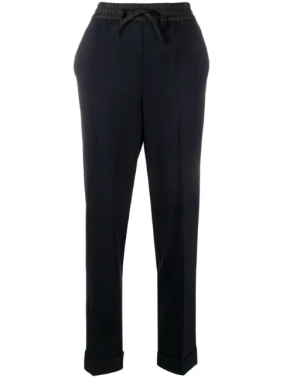 Shop P.a.r.o.s.h .  Mid-rise Straight-leg Trousers In Blu