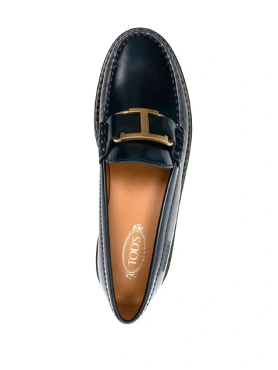 Shop Tod's 54k Loafers Shoes In Blue