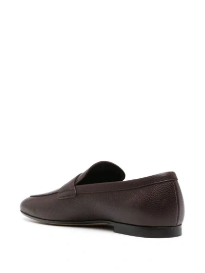 Shop Tod's Morgat Loafer Shoes In Brown