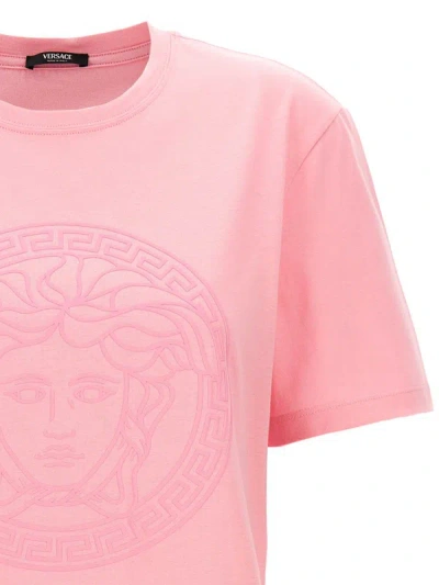 Shop Versace 'medusa' T-shirt In Pink
