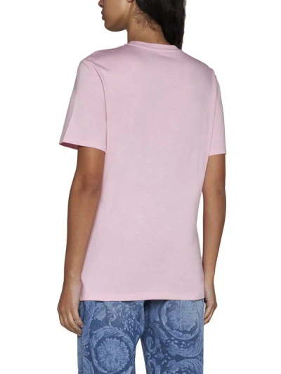 Shop Versace T-shirts And Polos In Pale Pink