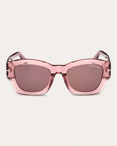 Shop Tom Ford Women's Guilliana Geometric Sunglasses In Pink