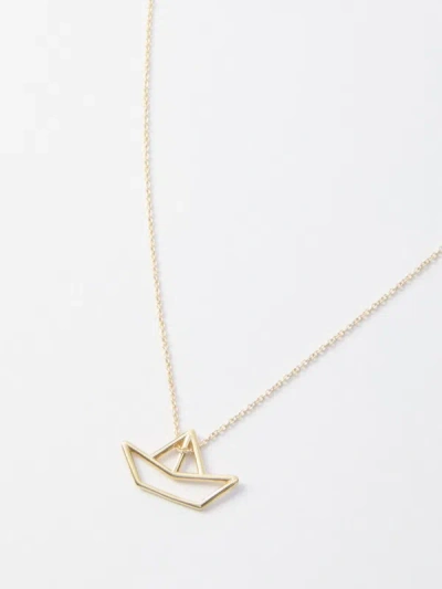 Shop Alíta Barquito Necklace In Gold