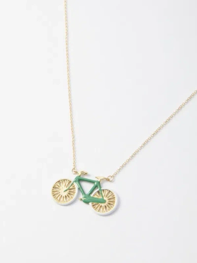 Shop Alíta Bici Necklace In Green
