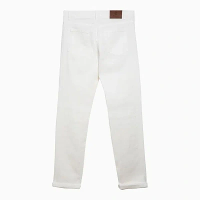 Shop Brunello Cucinelli Regular Jeans In White