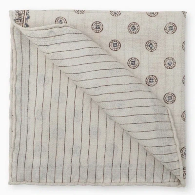 Shop Brunello Cucinelli Scarf With Sand/cigar Pattern In Multicolor